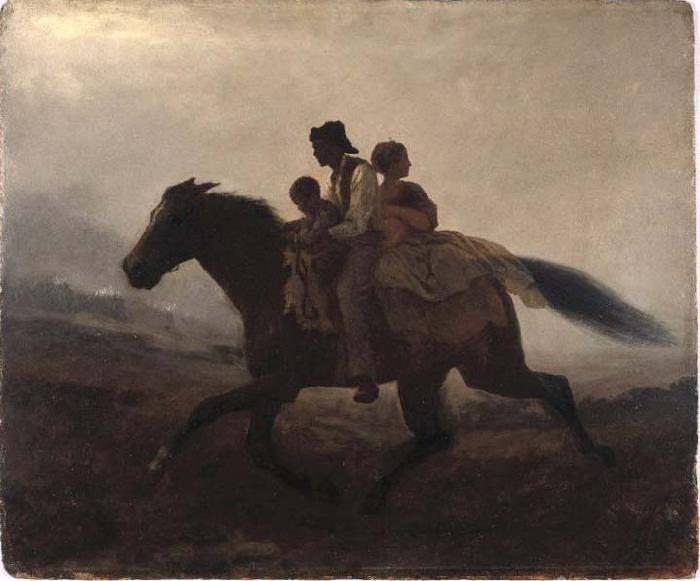 Eastman Johnson A Ride for Liberty -- The Fugitive Slaves oil painting image